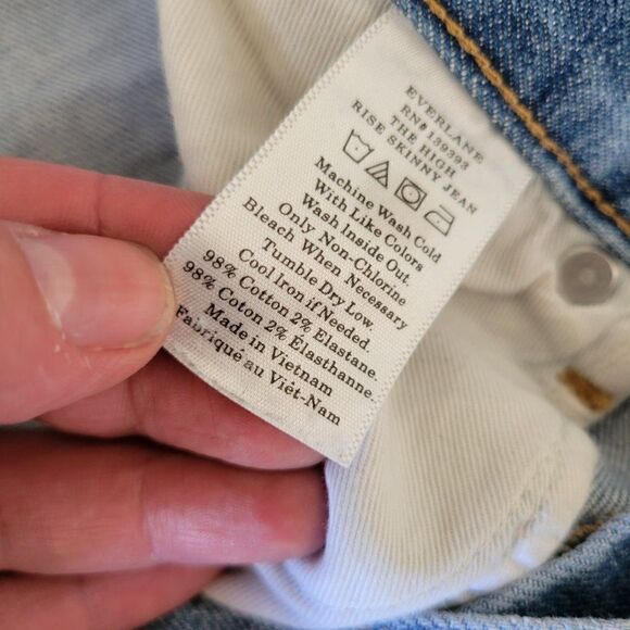 Everlane The High Rise Skinny Jeans size 27 - Picture 4 of 9